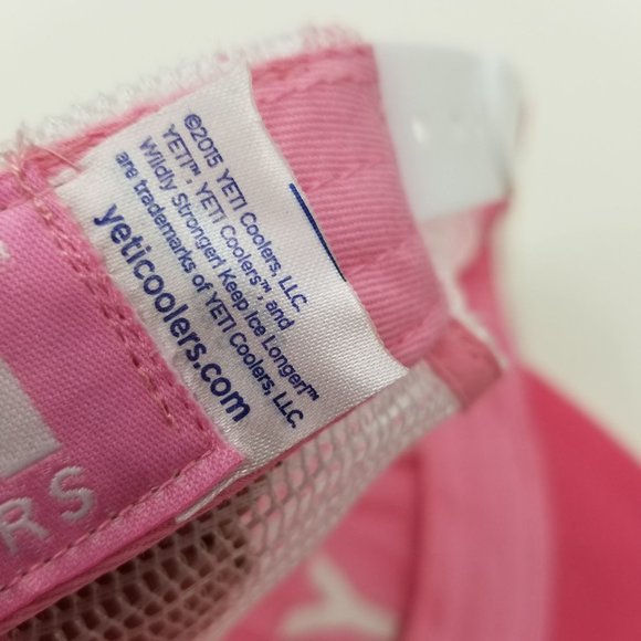 Yeti Coolers Pink and White Snapback Baseball Cap Hat - Picture 10 of 12
